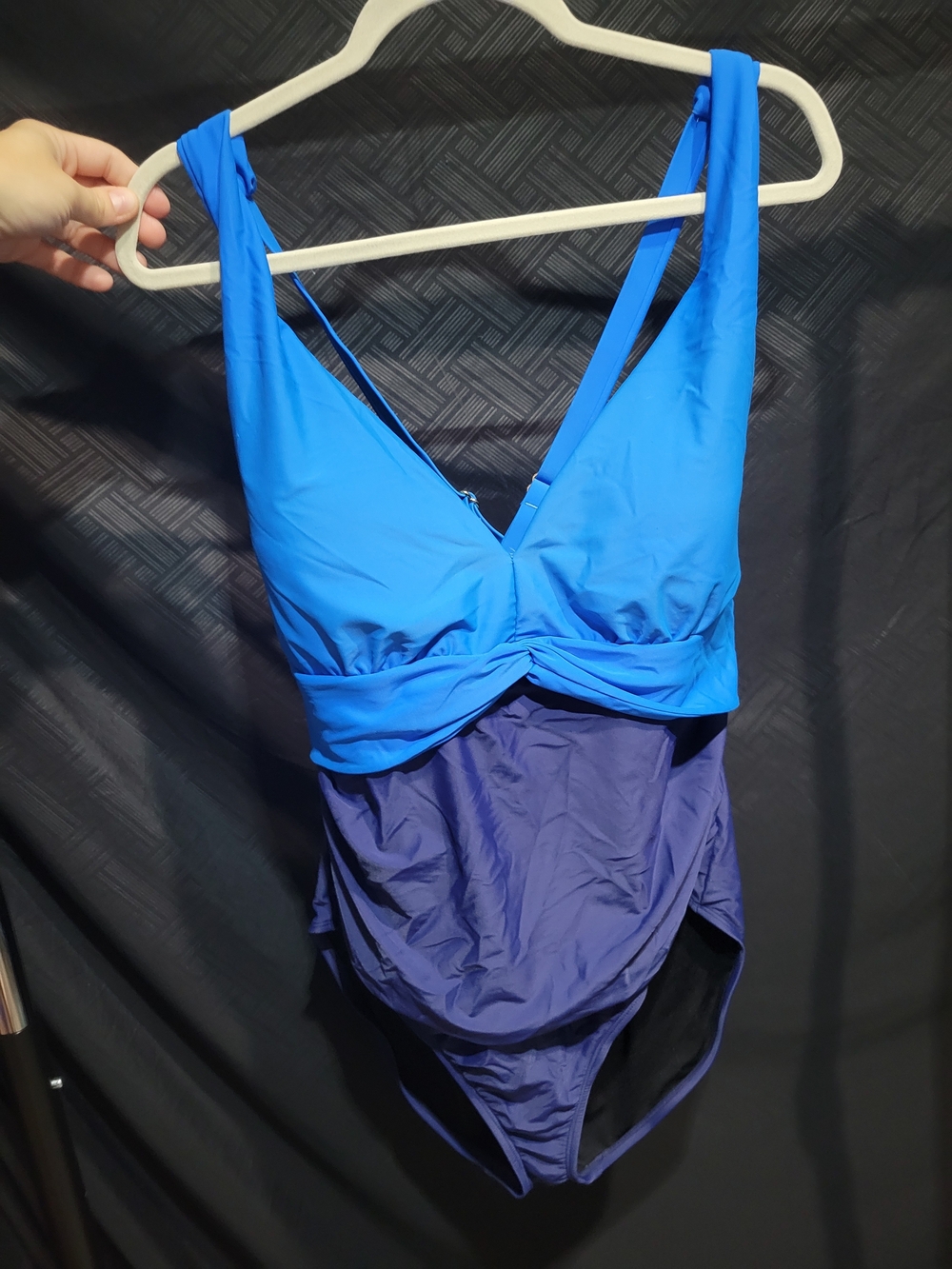 Chaps Blue Slimming Fit One Piece Swim Suit Women’s Size 18W